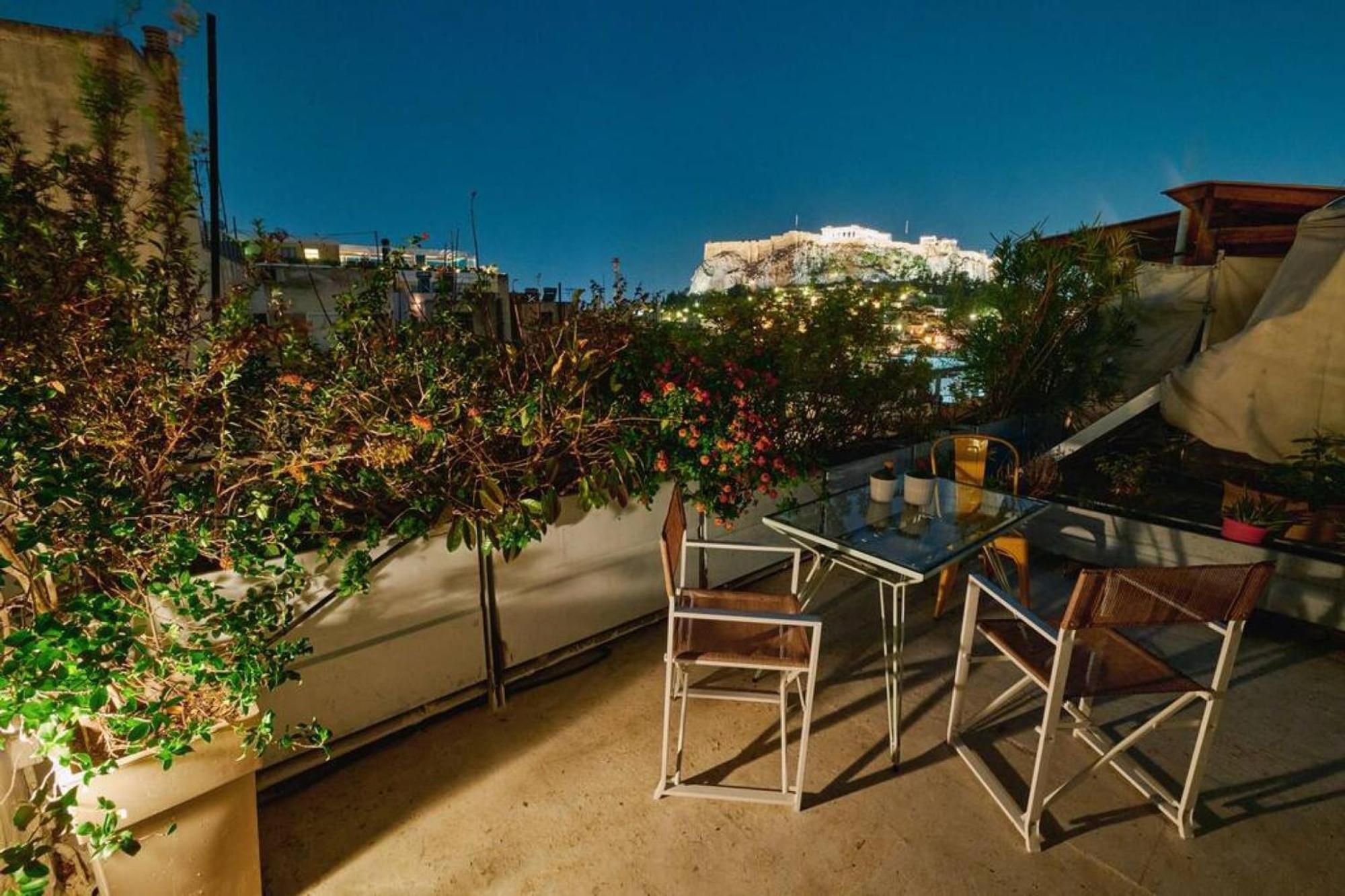 360 View In Roof Top Appartment With Patio Atenas Exterior foto