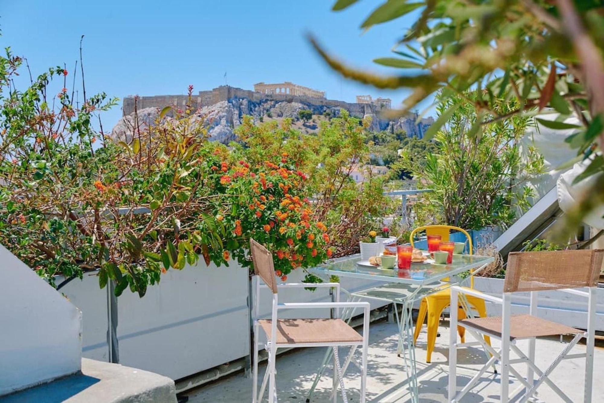 360 View In Roof Top Appartment With Patio Atenas Exterior foto