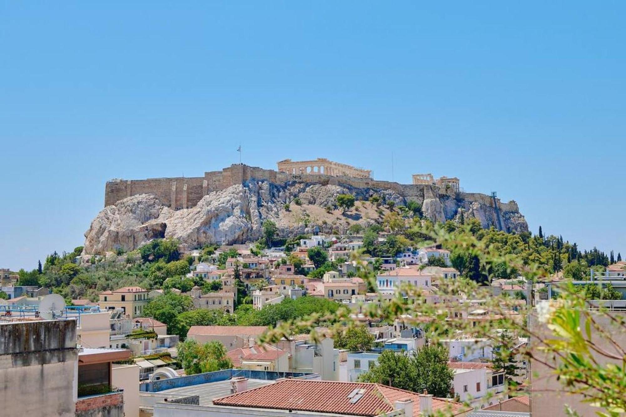 360 View In Roof Top Appartment With Patio Atenas Exterior foto